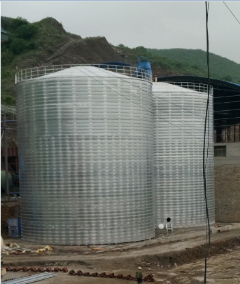 芒康粮食钢板仓的安装全过程不用热焊接